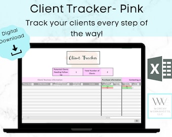 Client Tracker, Customer Record, Freelancer, Consulting, Client Management, Gift for Entrepreneurs, Client Tracker Template, Client List