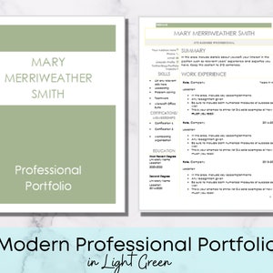 Professional Portfolio Template, Career Portfolio Template, Resume Template, job interview presentation template, executive resume