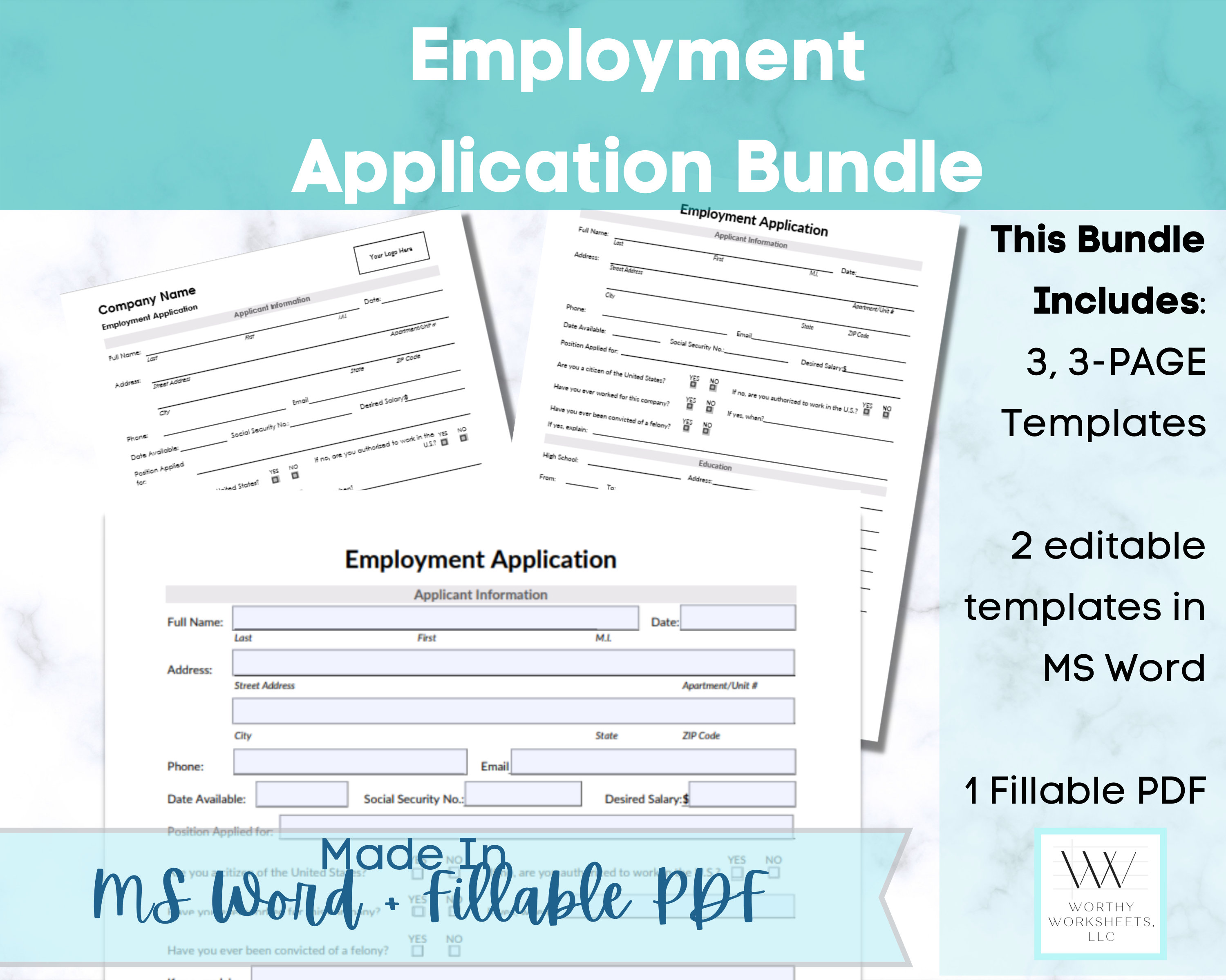 Employment Application, Job Application Template, Human Resources