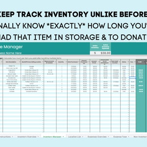 Consignment Inventory, Consignment Spreadsheet, Reseller Spreadsheet ...