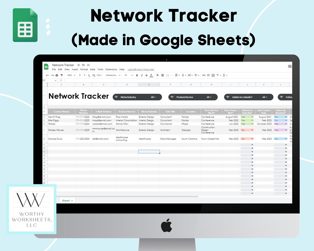 Network Tracker, Customer Record, Freelancer, Consulting, Client