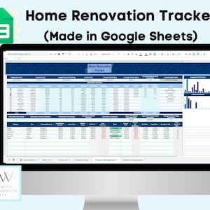Rénovation domiciliaire, Planificateur de rénovations, Budget de rénovation, Modèle de rénovation, Budget de rénovation domiciliaire, Organiseur de rénovation, Feuille de calcul Google
