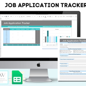 Job Search Tracker, Job Application Tracker, Job Search Spreadsheet, Automated Job Tracker, Job Search Template, Google Sheets, Application