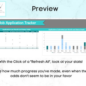 Job Application tracker, job search, Job search spreadsheet, job search planner, Job search template, application tracker, interview tracker image 3