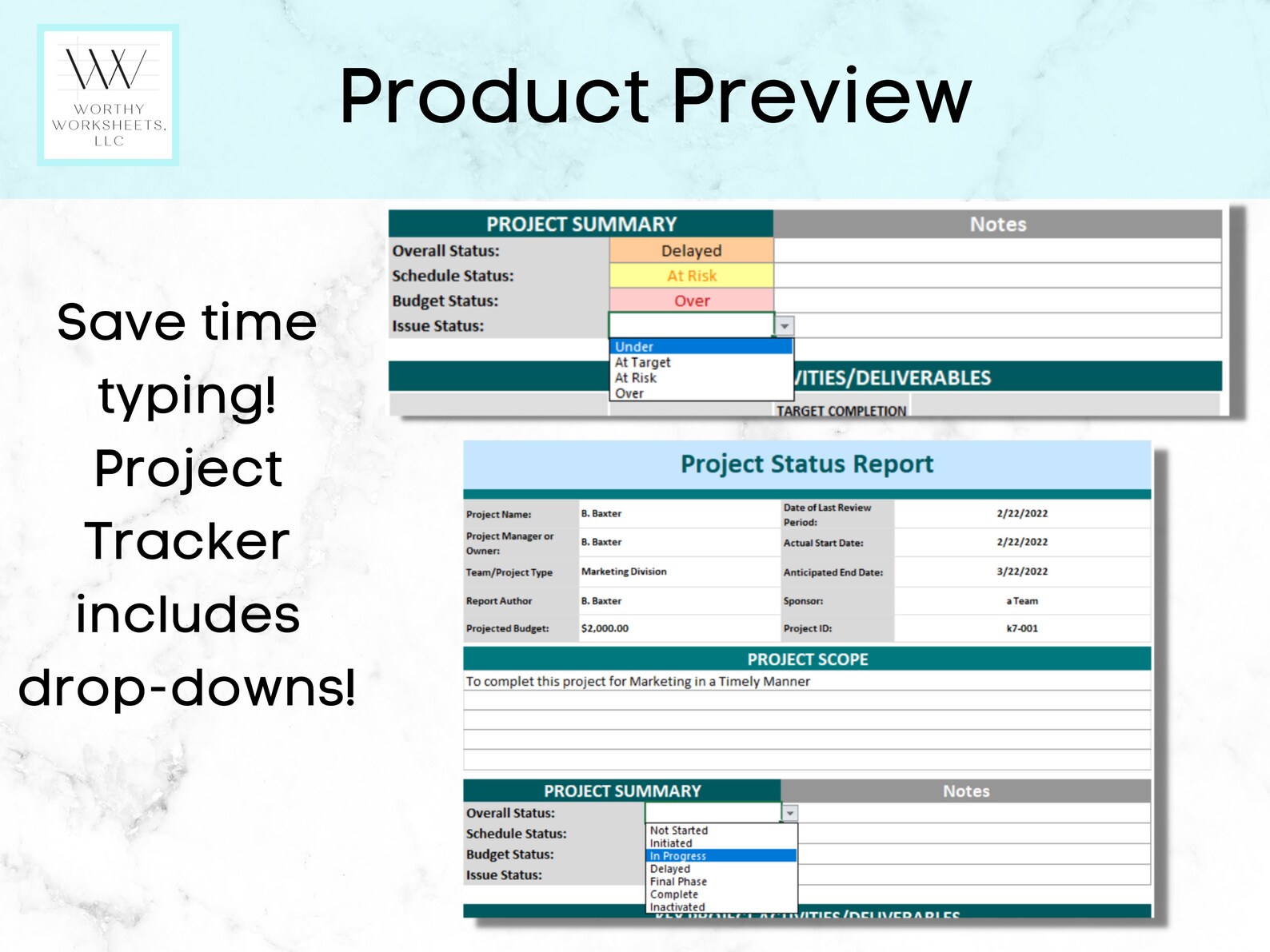 Project Tracker, Task Tracker, Project Template, Project to Do List ...