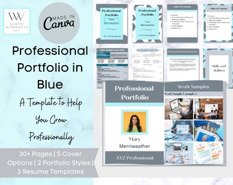 Professionelle Portfolio-Vorlage, Karriere-Portfolio, Job-Portfolio, Canva, Lebenslauf-Vorlage, Job-Interview-Tool, Portfolio-Dokument