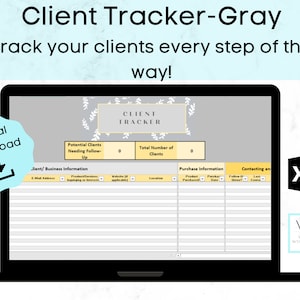 Client Tracker, Customer Tracker, Freelancer, Consulting, Client Management, Client Planner, Lead List, Client Tracker Template, Client List