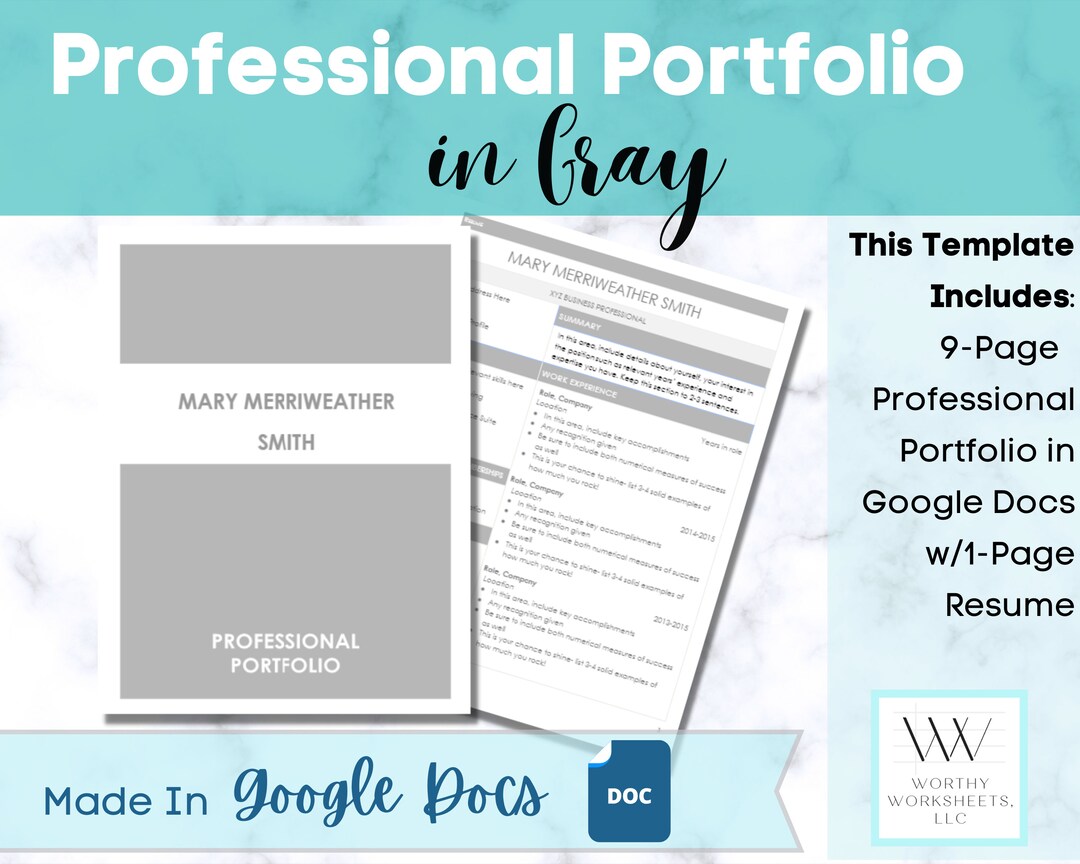 Professional Portfolio Template, Career Portfolio Template, Resume ...
