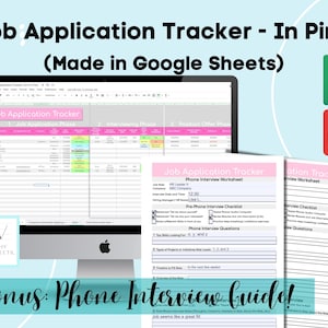 Job Search Tracker, Job Application Tracker, Job Search Spreadsheet, Automated Job Tracker, Job Search Template, Google Sheets, Application
