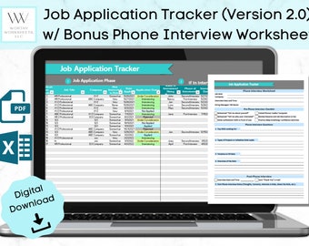 Job Application tracker, job search, Job search spreadsheet, job search planner, Job search template, application tracker, interview tracker