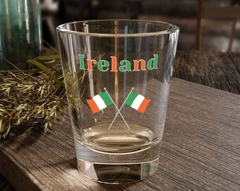 Ireland Shot Glass, Ireland Travel Gift, Souvenir Keepsake 1.5oz Size