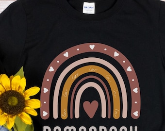 Democracy Politics Shirt, Boho Political Shirt for Men Women, Cute Rainbow Protest Political Tshirt, Unisex Softstyle T-Shirt