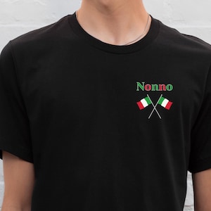 Nonno Shirt, Italian Grandpa Gift, Italy Country Flag Tshirt, Unisex Heavy Cotton Tee