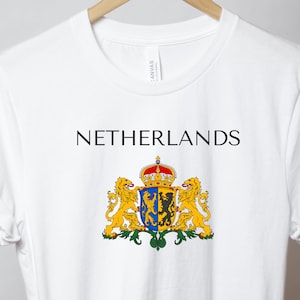 Netherlands Shirt, Netherlands Gift Souvenir, Travel Gift, Royal Lions Coat of Arms