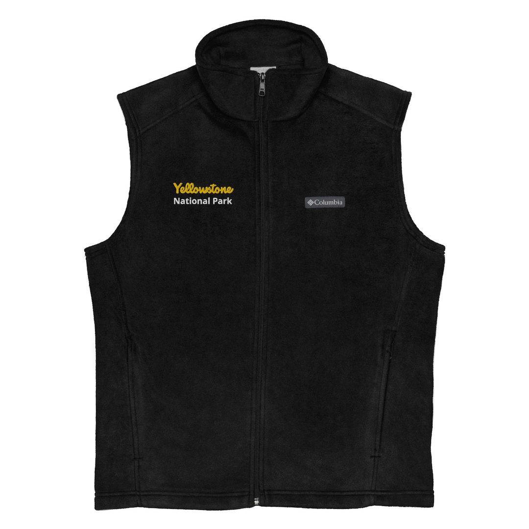 Yellowstone Vest, Mens Columbia Fleece Vest, Yellowstone National Park