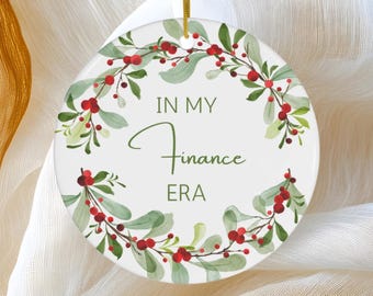 Finance Ornament, Finance Gift, Financing Christmas Tree Ornament, Gift for Financial Analyst Teacher Student MBA, Business Gifts