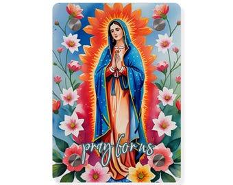 Virgin Mary Picture, Colorful Saint Mary Our Lady of Guadalupe Gift, Acrylic Wall Art Panels