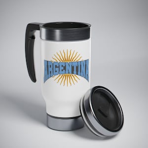 Argentina Mug Travel Coffee Cup Gift, Stainless Steel Travel Mug, Togo Mugs, To Go Mug, To Go Coffee Cup