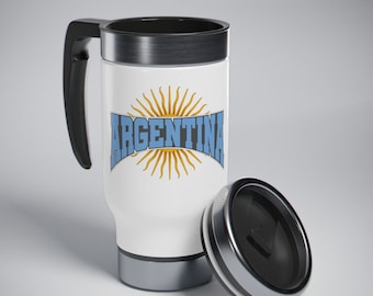 Argentina Mug Travel Coffee Cup Gift, Stainless Steel Travel Mug, Togo Mugs, To Go Mug, To Go Coffee Cup