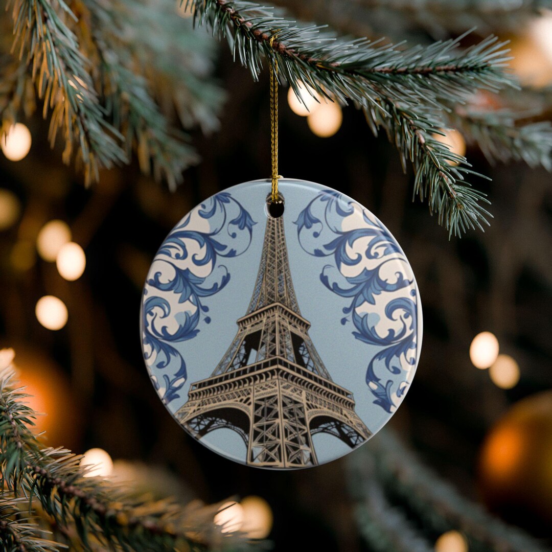 パリのオーナメント、パリ フランス旅行ギフト、お土産、記念品、両面