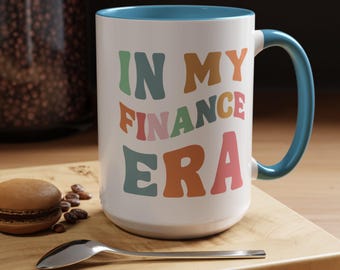 Finance Era Mug, Cute Retro Financial Analyst Gift, Ceramic Coffee Cup, Gift for Professionals Students Teachers