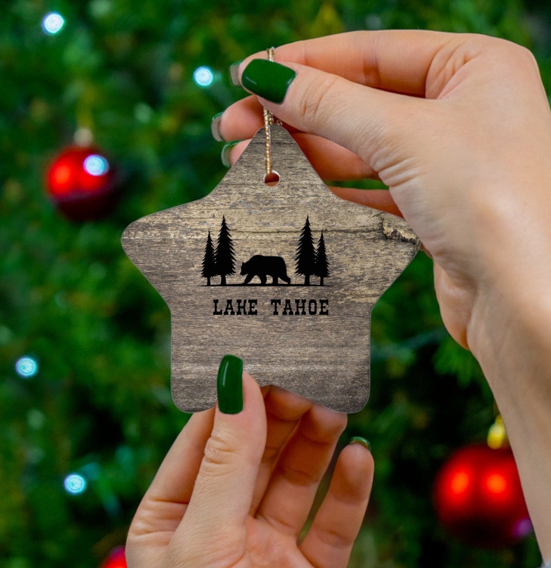 Lake Tahoe Ornament Lake Tahoe Gift Travel Gifts Christmas Etsy