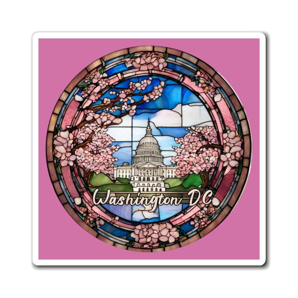 Washington DC Magnet, District of Columbia Fridge Magnet, Travel Gift Souvenir Keepsake, Gift for Travelers