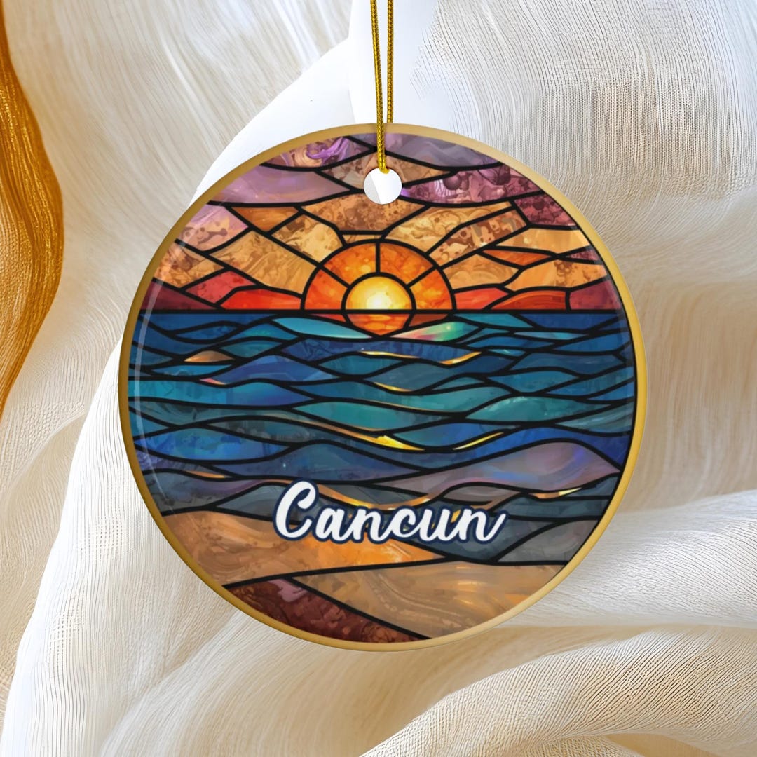 Cancun Ornament, Mexico Sea Shell Christmas Tree Decoration, Holiday ...
