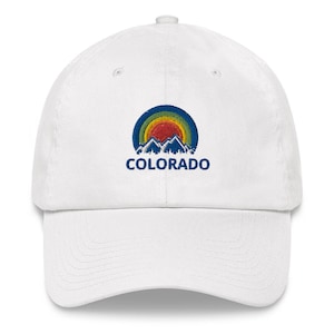 Colorado Hat, Casual Retro Mountain Embroidered Baseball Cap for Womens Mens Gift, Colorado Souvenir Gift