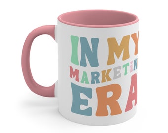 Marketing Mug, Unique Gift for Marketers, Coffee Cup Team Gift for Teacher Student Professional, Business Office Era Gift