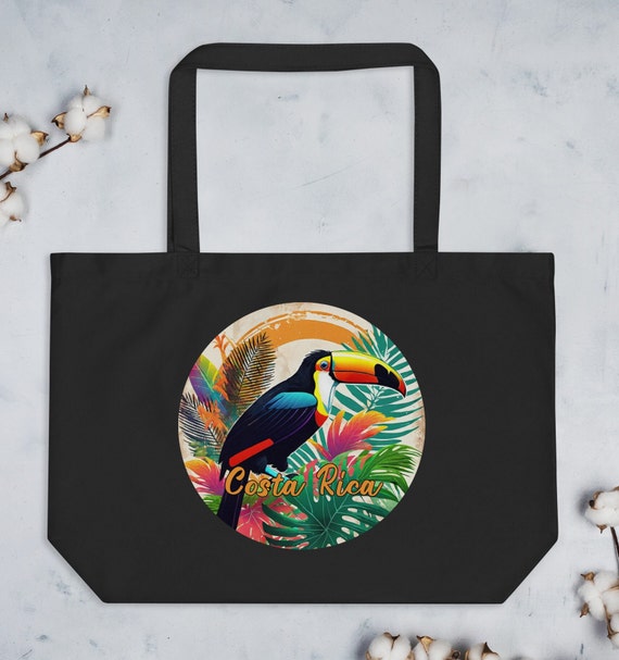 Costa Rica Tragetasche Costa Rica Geschenk groBe Bio Tragetasche Reisegeschenk Geschenk fur sie suBe bunte Strandtasche Etsy