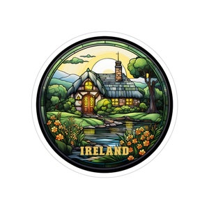 Ireland Sticker, Vinyl Outdoor Sticker, Cute Irish Decal, Travel Gift, Car Accessories