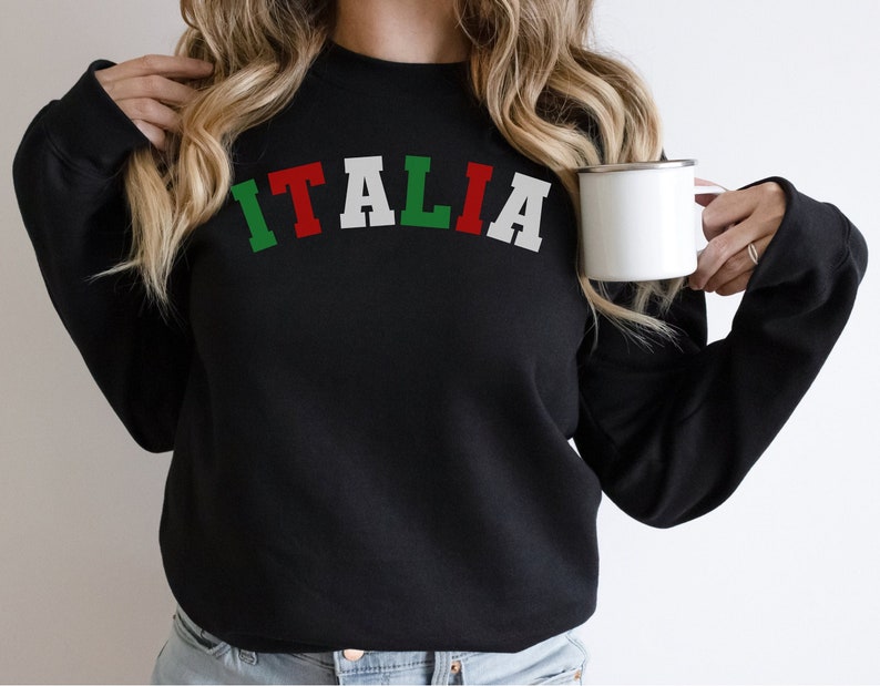Italia Sweatshirt,Italy Shirt, Italy T-Shirt, Italy Tee, National shirt, National T-Shirt, Italy Country Flag Sweatshirt, Italian Pride image 1