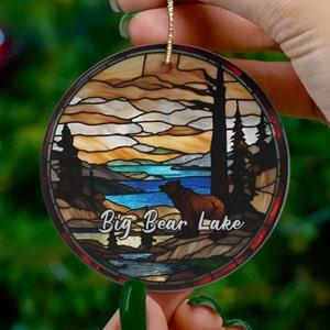 Big Bear California - BLACK Ornament Big Bear California - BLACK Ornament