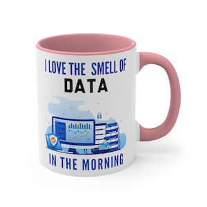 Data Scientist Mug, Data Analyst Mug, Funny Data Science Gift, Christmas Birthday Gift, Blue Handle and Inside image 8