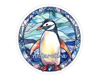 Antarctica Sticker, Vinyl Outdoor Sticker, Cute Penguin Decal, Travel Gift, Car Accessories