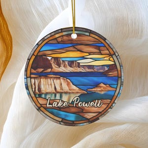 Décoration Lake Powell, décoration d'arbre de Noël, cadeau souvenir souvenir de vacances, décoration en céramique