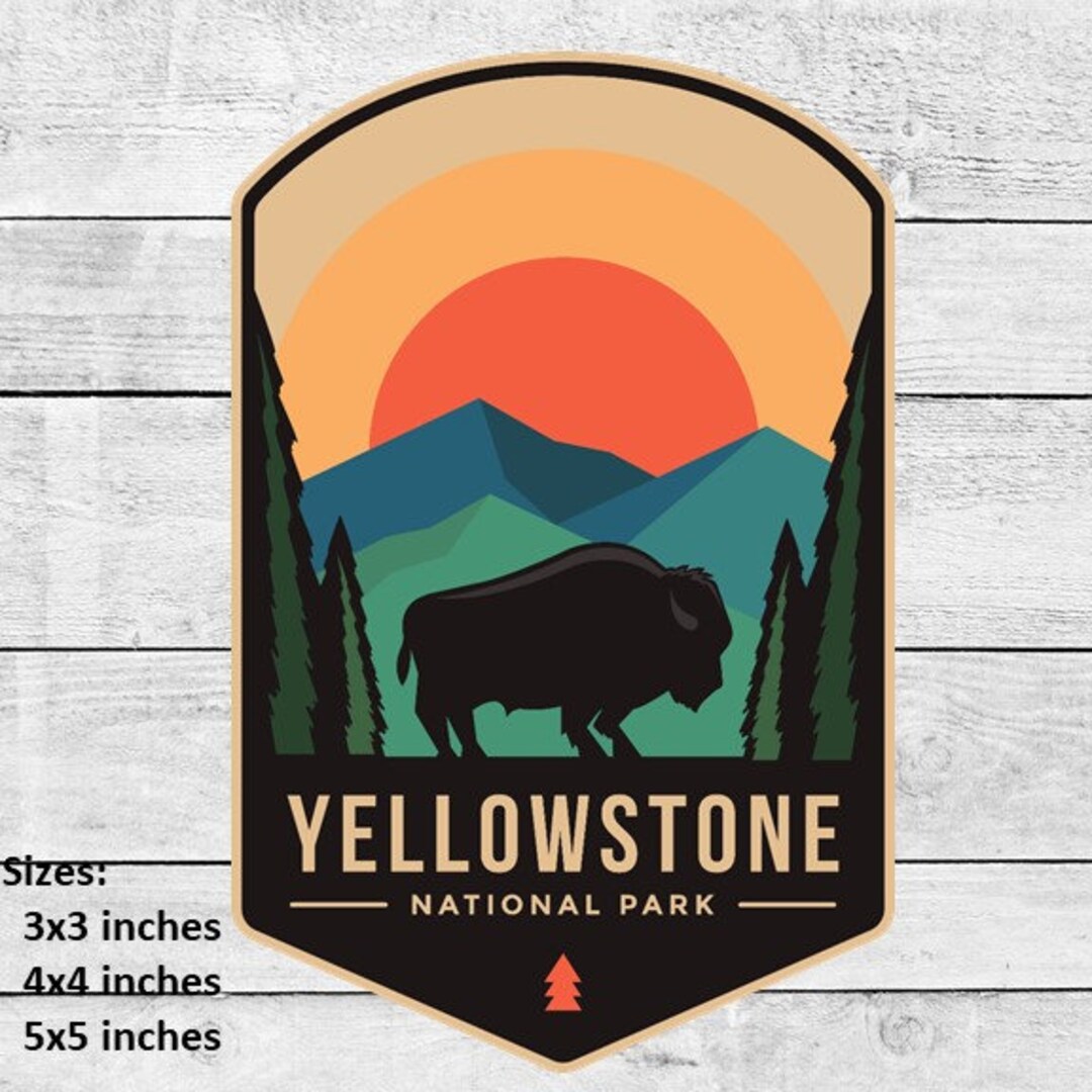 Yellowstone Club Sticker Yellowstone Decal, Yellowstone Sticker, National Park Sticker, Retro ...