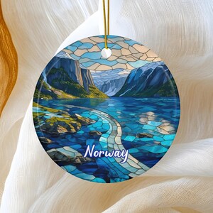 Adorno de Noruega, regalo de viaje, souvenir, regalos de viaje, viaje familiar a los fiordos oceánicos