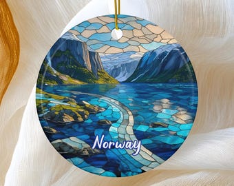 Norway Ornament, Travel Gift, Merch Souvenir, Travel Gifts, Ocean Fjord Family Trip