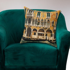 Art Nouveau Pillow, Venice Italy Decor, Beautiful Home Decoration for Klimt Lovers, Travel Gifts, Italian Souvenir