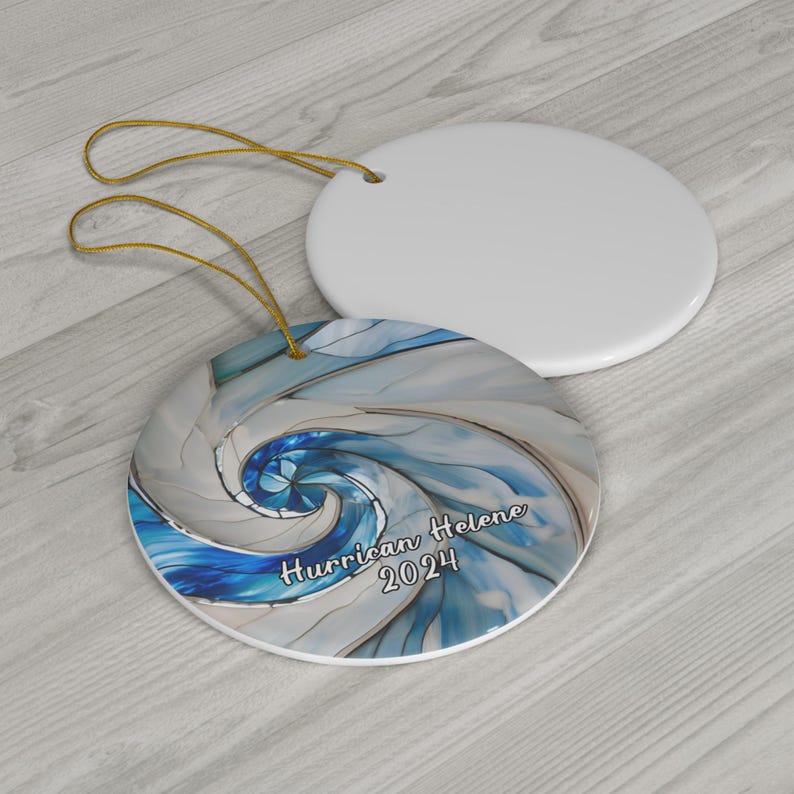 Hurricane Helene Ornament, Beautiful Florida Gift, 2024 Weather Storm