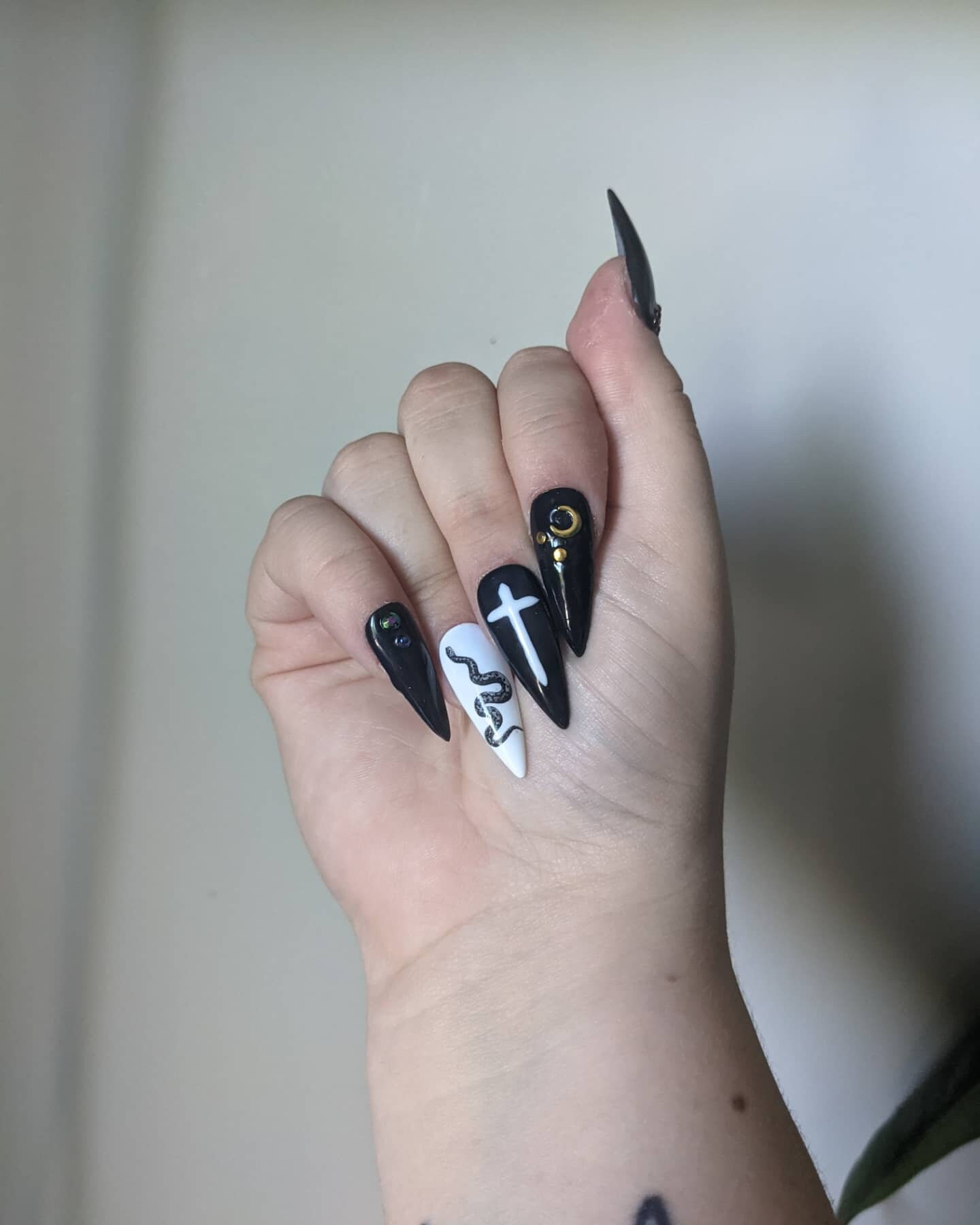 CUSTOM Gothic Satanic Halloween Press on Nails - Etsy
