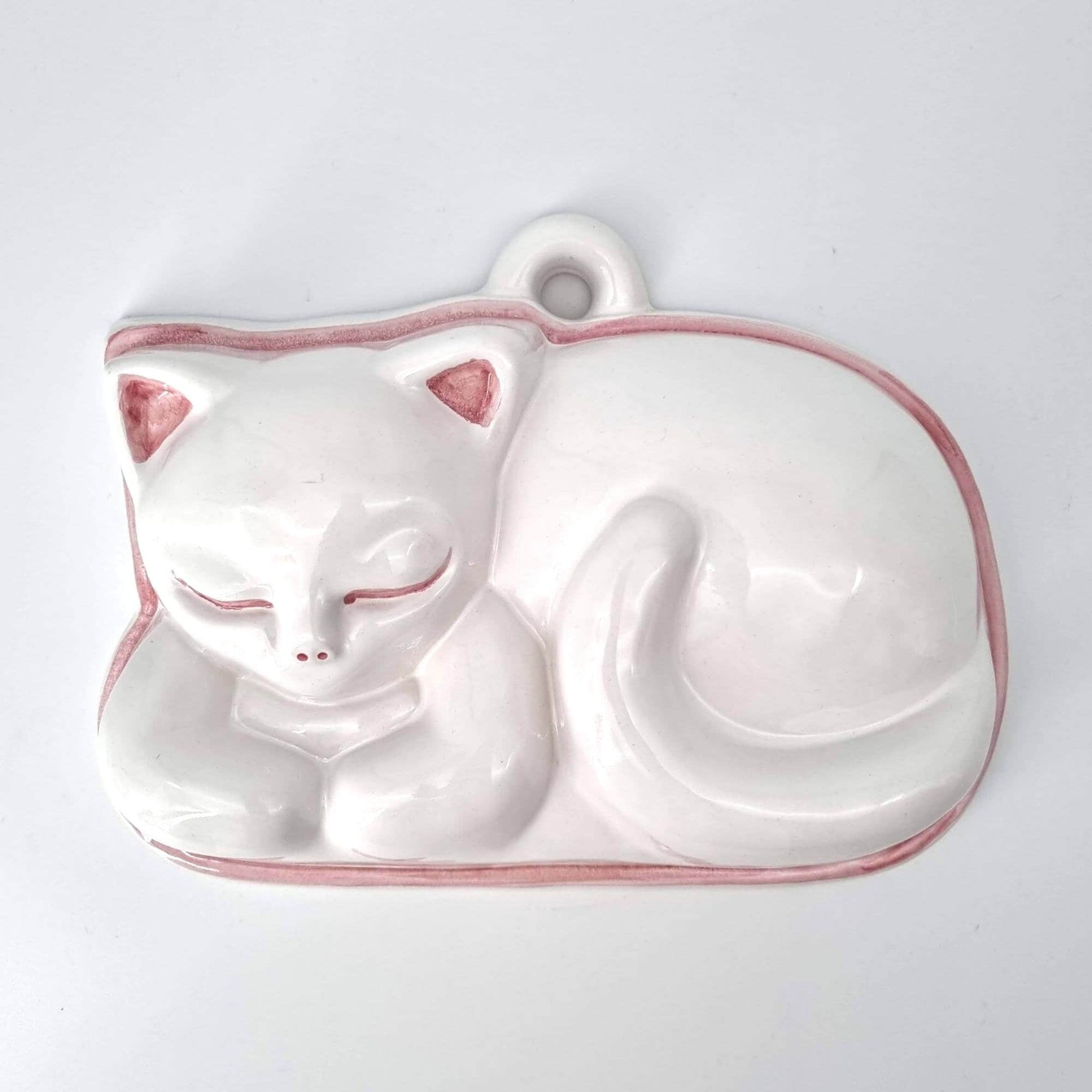 Thun Ceramic Cat Oven Dish, Ceramic Cat Wall Hanging, Cat Decor,  Handpainted Ceramic Baking Dish, Design by Countess Lene Thun, Bozen Italy  