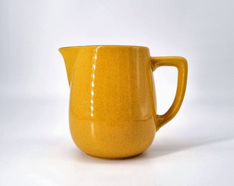 Swiss Rössler Ceramic Jug, Vintage Pitcher, Mustard Yellow, 1 Liter capacity