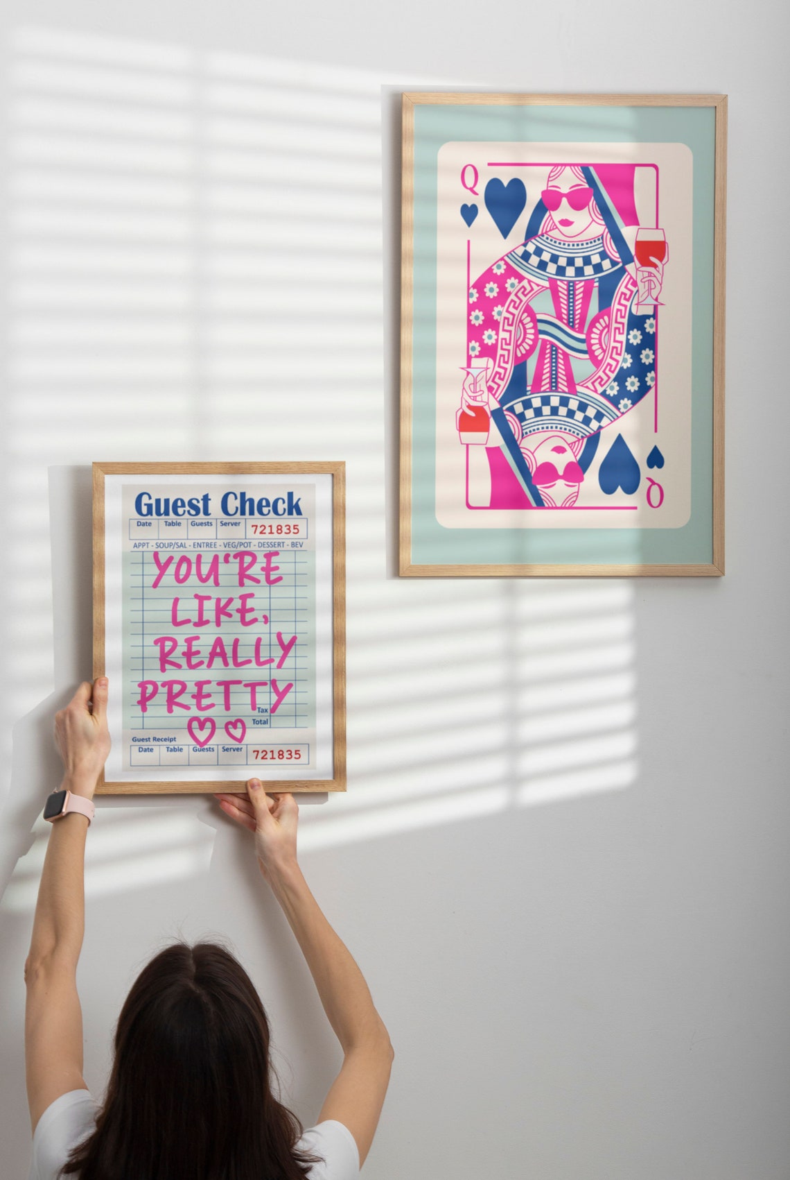 Youre Like Really Pretty Guest Check Queen of Hearts Playing Card ...