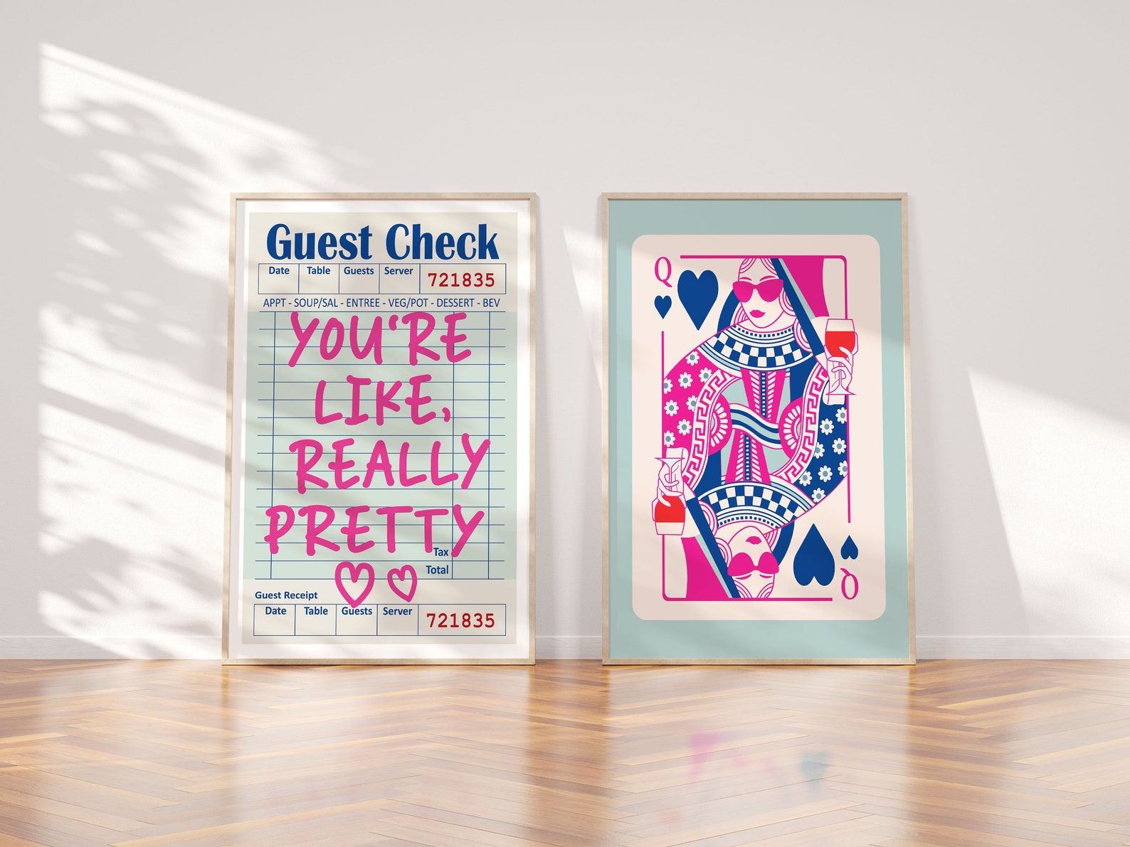 Youre Like Really Pretty Guest Check Queen of Hearts Playing Card ...