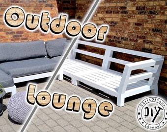 DIY construction plan for a garden bench in Euro - pallet size Modern design outdoor lounge sofa pallet furniture (metric)