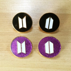 BTS Gold Enamel Pin Badge: BTS & ARMY (Glows in the Dark!)