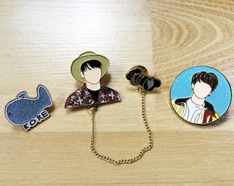 BTS Gold Enamel Pin Badge: Bon Voyage, Euphoria & Kore